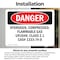 Signmission Hydrogen Compressed Flammable Gas Un1049 Danger Sign, Vinyl Decal, 14in W x 10in L, 2PK OS-2PACK-DS-D-1014-L-2357 - alternate 2